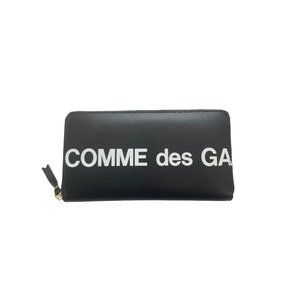 Comme Des Garçons Huge Logo Long Travel Wallet Black